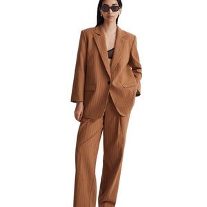Madewell oversized pantsuit rosedale pinstrip NWT